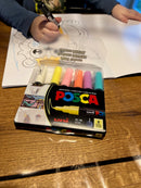 Uni Posca Tuscher PC-1M - 8 bløde farver