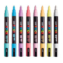 Uni Posca Tuscher PC-3M - 8 bløde farver - Billede 1