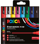 Uni Posca Tuscher PC-5M - 8 normalfarver