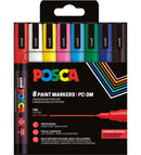 Uni Posca Tuscher PC-3M - 8 normalfarver
