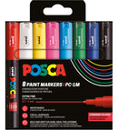 Uni Posca Tuscher PC-1M - 8 normalfarver
