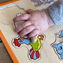 Knoppuslespil med Bondegårdstema - 8 brikker