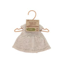 Miniland – Dukketøj 32-37 cm – Strikket kjole - 3 dele