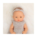 Miniland – Dukketøj 32-37 cm – Strikket kjole - 3 dele