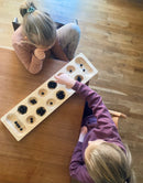 Luksus Kalaha Spil i træ - Naturfarvet - L:68 cm