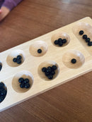 Luksus Kalaha Spil i træ - Naturfarvet - L:68 cm