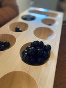 Luksus Kalaha Spil i træ - Naturfarvet - L:68 cm