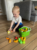 Indkøbskurv med madvarer af plast - 40 dele