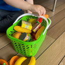 Indkøbskurv med madvarer af plast - 40 dele