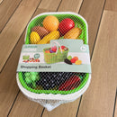 Indkøbskurv med madvarer af plast - 40 dele