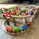 Togsæt med 3 vogne i træ fra VIGA.