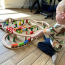 Togsæt med 3 vogne i træ fra VIGA.