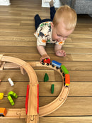 Togsæt med 3 vogne i træ fra VIGA.