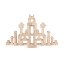 Byggeklodser i træ - Sæt med 100 dele - Billede 1