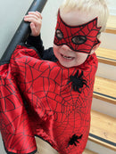 Udklædning - Vendbar kappe - Spiderman/Batman - Fra 3-4 år.