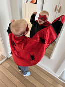Udklædning - Vendbar kappe - Spiderman/Batman - Fra 3-4 år.