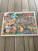 Goki - Træpuslespil - Rideskolen - 96 brikker