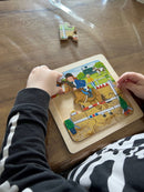 Goki Puslespil i træ - 9 brikker - Vilkårlig motiv - 1 stk.