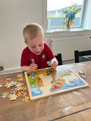 Goki - Træpuslespil - Noahs Ark - 96 brikker