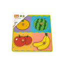 Knoppuslespil med Frugter - 4 brikker - Viga