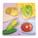 Knoppuslespil med Grøntsager - 4 brikker - Viga