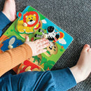 Knoppuslespil med Vilde Dyr - 4 brikker - Viga