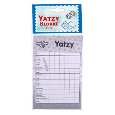 Yatzy blokke 2-pakning - til 5 terninger.
