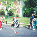 Hockeybold hvid med huller - 1 stk.