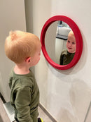 Babyspejl i skumramme - Væghængt - Ø:32cm.