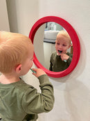 Babyspejl i skumramme - Væghængt - Ø:32cm.