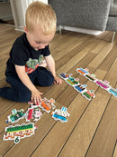 Dyre 123-Tog Puslespil - 20 brikker - Fra 3 år