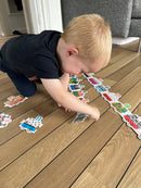 Dyre 123-Tog Puslespil - 20 brikker - Fra 3 år