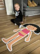 Gulvpuslespil i pap - Pige - 26 brikker.