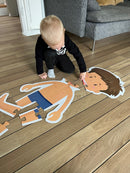 Gulvpuslespil i pap - Dreng - 26 brikker.