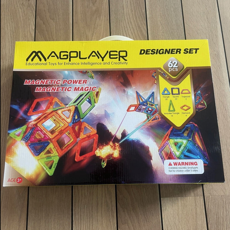 Magplayer magnetlegetøj - 62 dele Designer Sæt