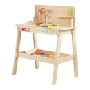 Værkstedsbord i træ inkl. værktøj - Billede 1