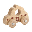 Politibil i træ - 9 cm - Billede 1