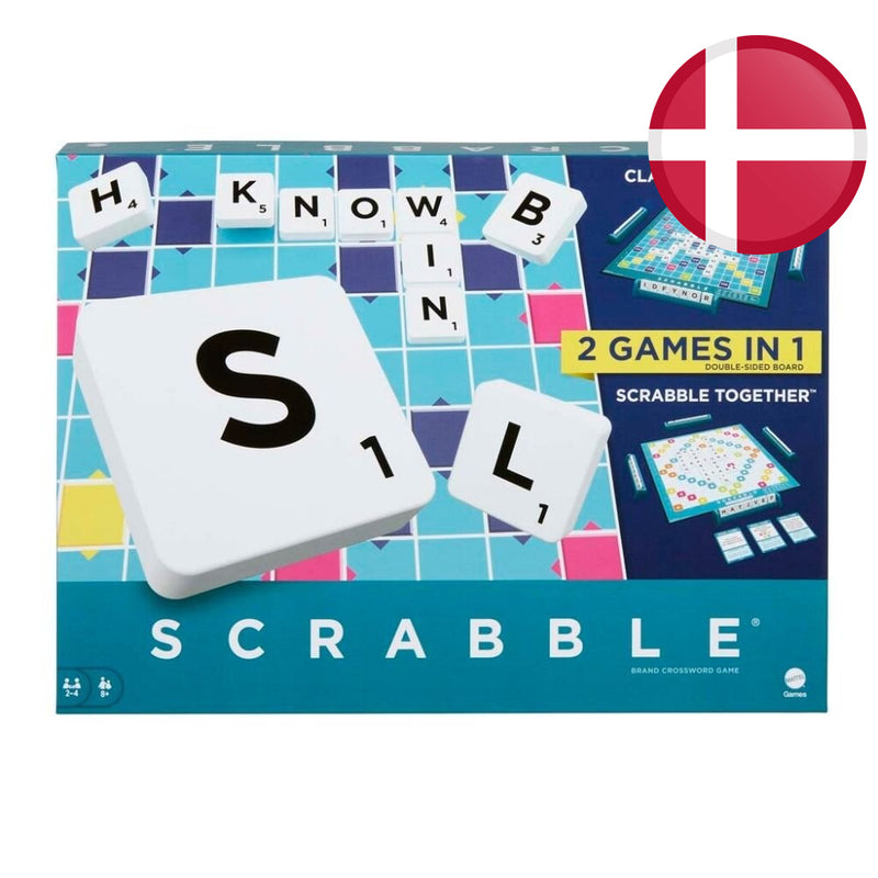 Scrabble Krydsordspil - 2-i-1 brætspil - Mattel