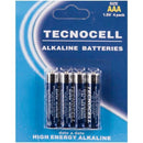 Tecnocell Alkaline Batterier 4 x AAA - Billede 1