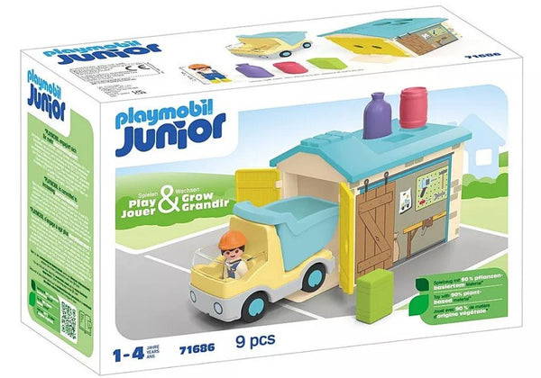 Playmobil Junior - Lastbil med garage - Billede 1