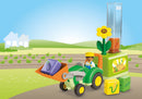 Playmobil junior - Traktor m. anhænger og plantekasse