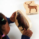 Træblokke med motiv af skovens dyr - 30 - Billede 1