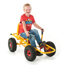 Moon-Car Gokart: Den Originale Gule med Punkterfri dæk - RABO - Fra 4 år.