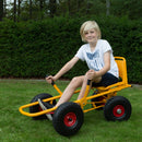 Moon-Car Gokart: Den Originale Gule med Luftgummihjul - RABO - Fra 4 år.