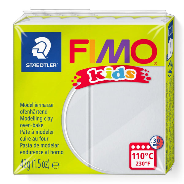 FIMO Kids modellervoks, Lys Grå, 42 gram - Billede 1