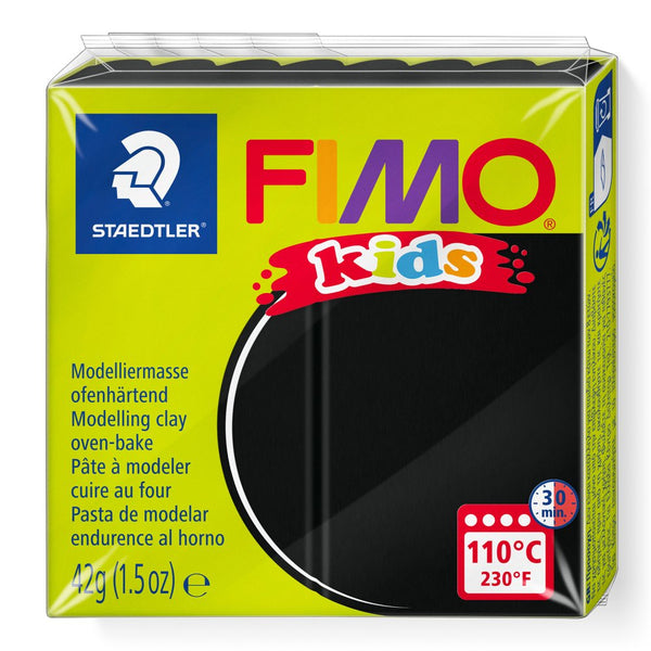 FIMO Kids modellervoks, Sort, 42 gram - Billede 1
