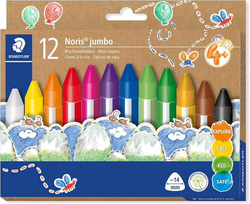 STAEDTLER - Noris Jumbo Farvekridt - 12 stk