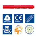 Noris jumbo tusser 3 mm, 12 stk. ass  - Billede 1