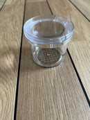 Insektglas m. lup og ventilerende huller i låget