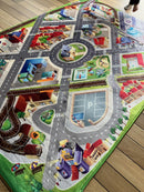 Legetæppe, Stort med Trafik motiv - 180x130 cm.